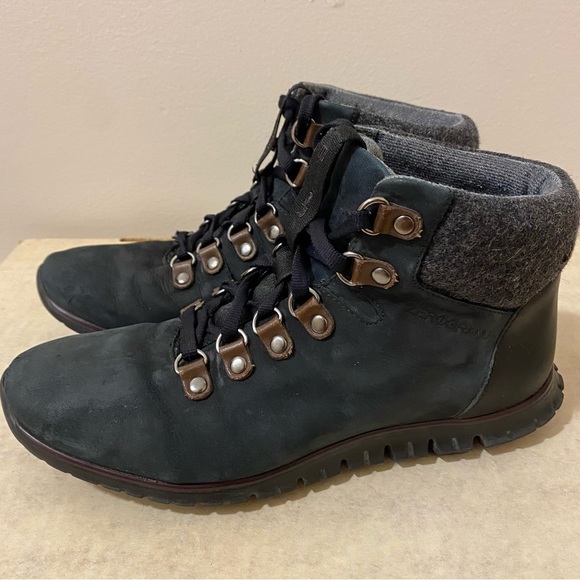 Cole Haan Women's Zerogrand Waterproof Hiking‎ Boots Ankle Nubuck Size 6 Black - Picture 3 of 14